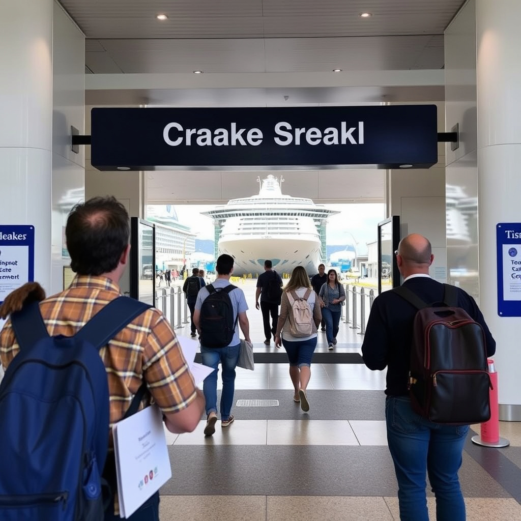 Arriving at the Cruise Terminal